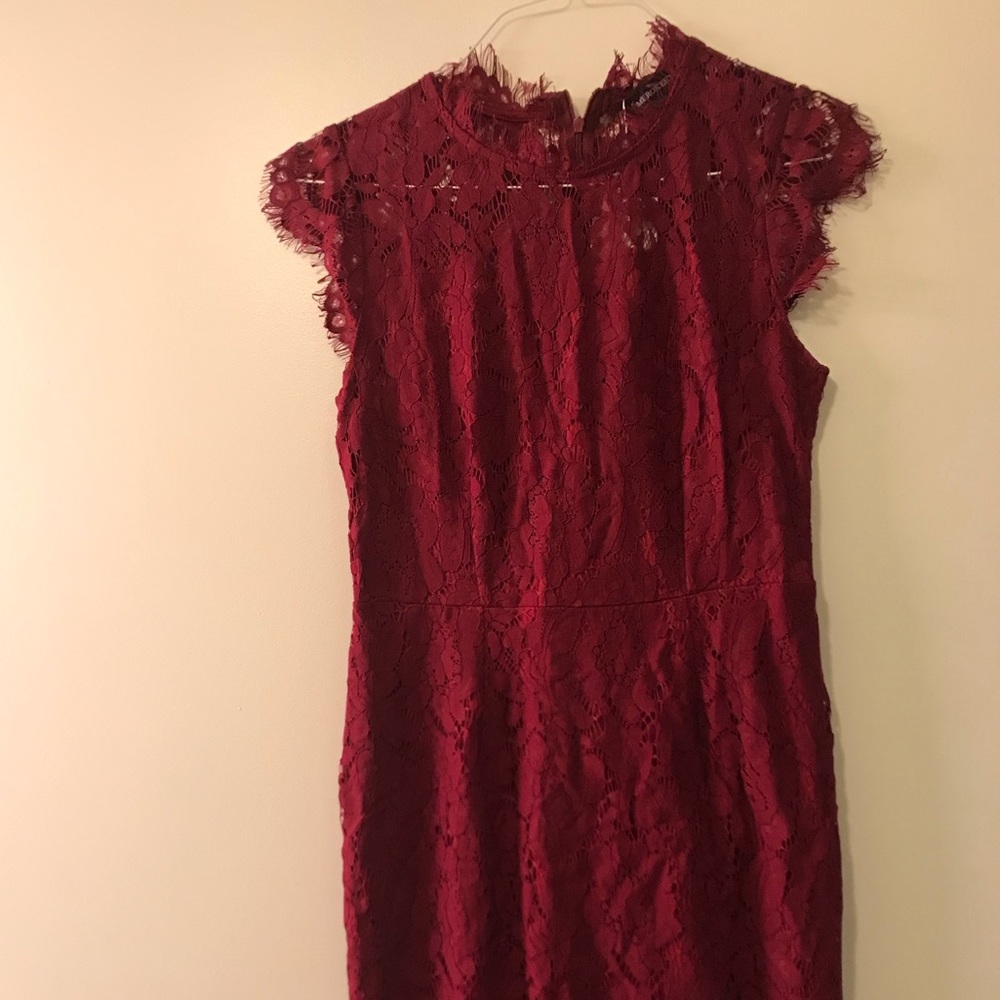 Maroon lace dress